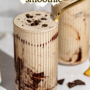 Pin for chocolate peanut butter smoothie