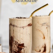 Pin for chocolate peanut butter smoothie