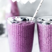 Pin for blueberry pineapple smoothie