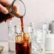 Pin for iced americano recipe.